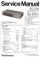 Technics - SUZ-35 - Service manual 